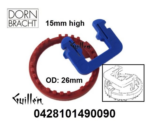 Dornbracht 0428101490090; ; __ 15mm 26mm ; Single lever cartridge accessory for 40mm; in Unfinish