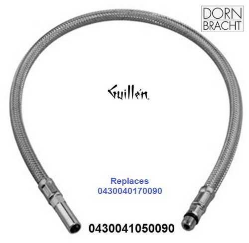 Dornbracht 0430041050090;; Flexible supply line M10x1 x 3/8in x 600 mm; in Unfinish; Replaces 0430040170090