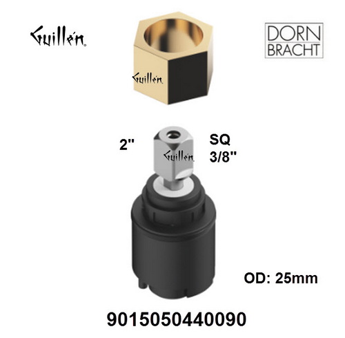 Dornbracht 9015050440090;;__ 2in SQ; Single lever cartridge 25 x 51 mm; in Unfinish