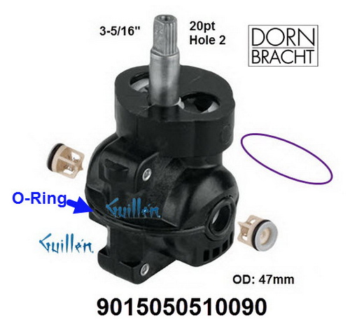 Dornbracht 9015050510090; ; __ 3-5/16in 20pt; Pressure balance cartridge; in Unfinish; Replaces 0415050510090