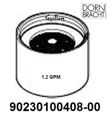 Dornbracht 90230100408-00; ; __ Aerator 1.2 gpm; in Chrome