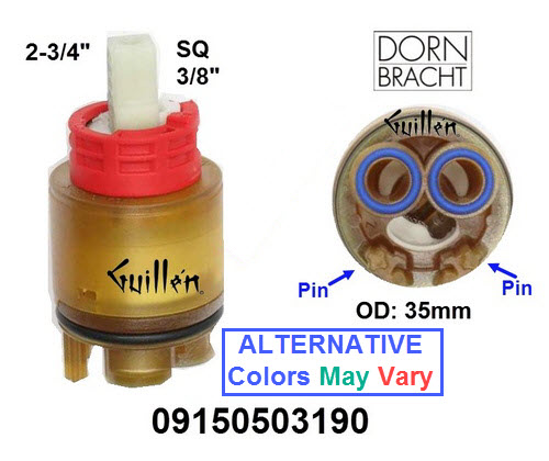Dornbract 09150503190__ 2-3/4in SQ; Single lever cartridge alternative; in unfinish