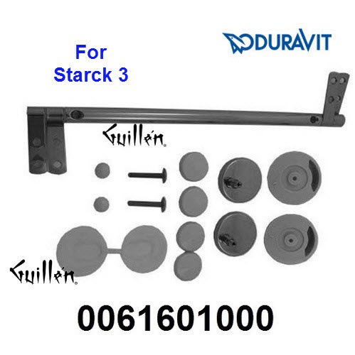 Duravit 0061601000;; Toilet seat hinge kit; in Unfinish