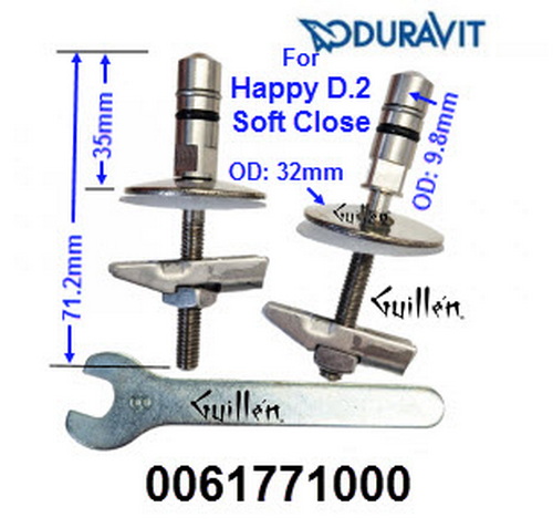 Duravit 0061771000; ; Hinge; in Stainless Steel; Discontinued Product; | Replaced by 0064610000 |