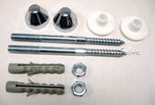 Duravit 0065001000; Fixings for wall-mounted toilet and bidet caps chrome