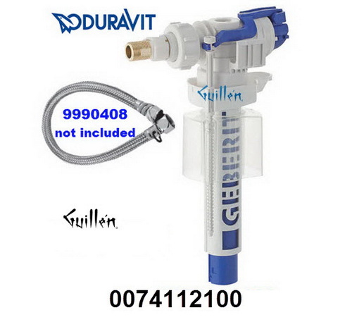 Duravit 0074112100; Happy D, Starck 3, Vero; Geberit fill valve two piece 1.6 gpf / 1.28 gpf dual Flush without the hose; in Unfinish; ;