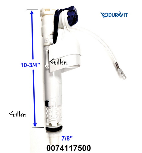Duravit 0074117500;; Fill valve; in Unfinish; ;