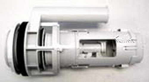 Duravit 0074137600; 1930, Happy D; Flush valve for two piece toilet Geberit HET high efficiency toilet two piece 1.28 gpf single flush; in Unfinish; ;
