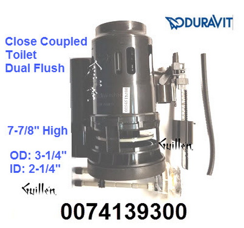 Duravit 0074139300; DuraStyle; flush valve with push button dual flush; in Unfinish; ;