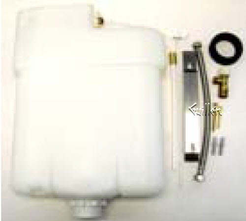 Duravit 0074171800; Caro Starck 1; Complete plastic tank without push button two piece 1.6 gpf single flush; in Unfinish; Discontinued Product Purchase by parts only