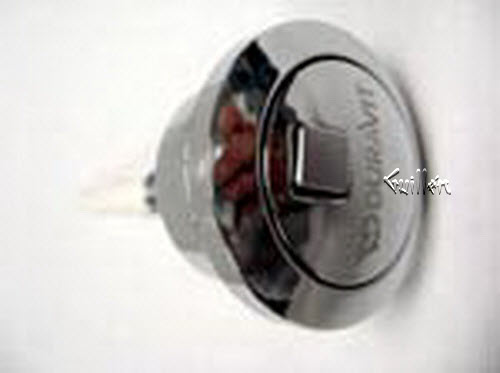 Duravit 0074601000; PuraVida, Starck 3, Vero; Dual flush push button with logo two piece 1.6 gpf / 1.28 gpf dual Flush; in Chrome; ;   Replaces 74603500