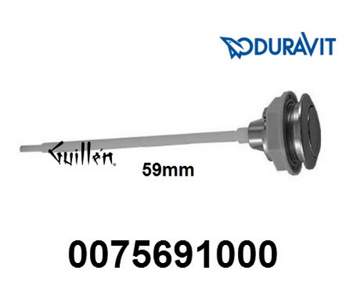 Duravit 0075691000; ; Flush Button; in Chrome; ;