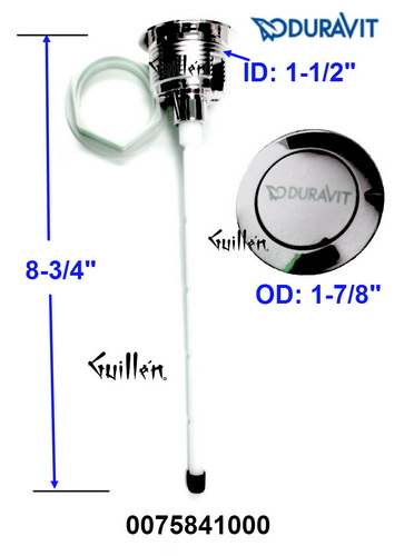 Duravit 0075841000;; Single Flush Button; in Chrome