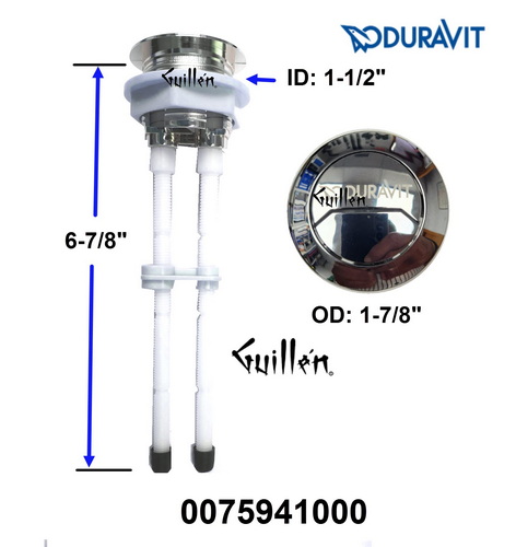 Duravit 0075941000; ; Dual Flush Button; in Chrome   0075771000