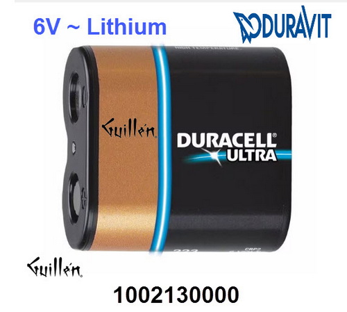 Duravit 1002130000; ; Battery 6V Lithium; in Unfinish