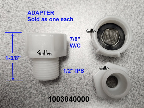 Duravit 1003040000; ; extension adapter for fill valve 1 / 2" out thread 7 / 8" in thread; in Unfinish; ;