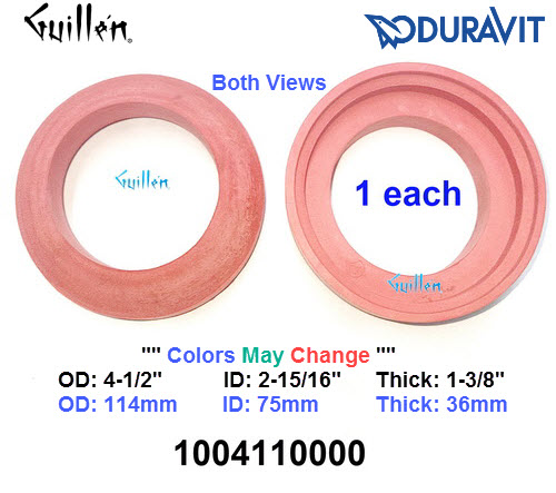 Duravit 1004110000;;__ 4-1/2in 2-15/16;in; Seal gasket for 2pc toilet cistern SBR; in Unfinish