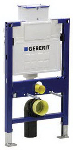 Geberit 111.255; ; duofix carrier pre-wall installation frame for wall-hung toilet concealed dual-flush tank technical parts breakdown manuals specifications catalog; in Unfinish; Discontinued Product