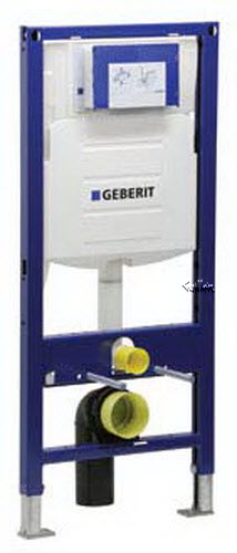 Duravit 111.335; ; Geberit in wall toilet tank and carrier system 9 1/2" x 6 1/2"; technical part breakdown manuals specifications catalog