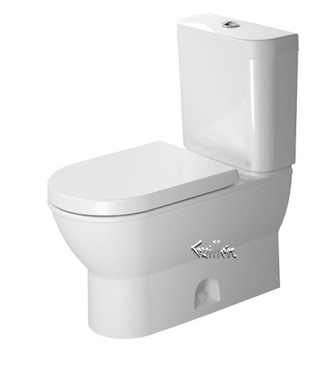 Duravit 212601 & 0931200005; Darling New; toilet 1.28 gpf single flush 2 piece toilet parts technical parts breakdown manuals specifications catalog; in Unfinish