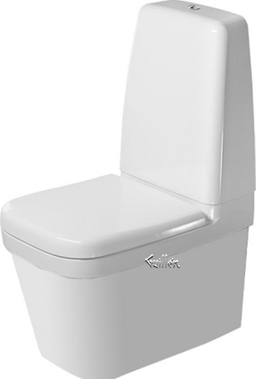 Duravit 21460900001 & 0872800005; Esplanade; us toilet (silk) 1.6 / 0.8 gpf dual flush 2 piece toilet parts technical parts breakdown manuals specifications catalog; in Unfinish