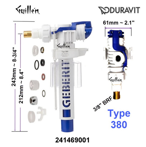 Duravit 241469001; 380; Fill valve; in Unfinish