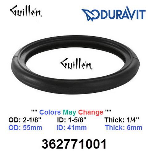 Duravit 362771001;; __ 2-1/8in 1-5/8in; Lip seal for concealed tank flush pipe d45mm; in Unfinish