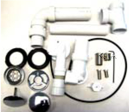 Duravit 790239000001000; ; Cable-driven waste and overflow for 700019 (aka PUB-DUR-277); in Chrome; ;