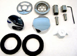 Duravit 790590000001000; ; trim kit for freestanding tub drains; in Chrome