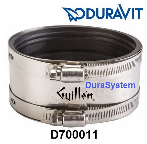 Duravit D700011; DuraSystem; Adjustable waste pipe coupling for toilet in-wall tank and carrier; in Unfinish