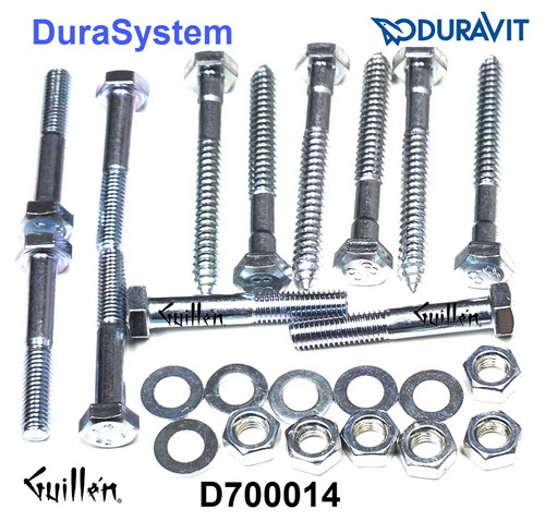 Duravit D700014; DuraSystem; Carrier frame mounting kit us for toilet in-wall tank and carrier; in Unfinish