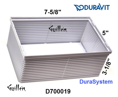 Duravit D700019; DuraSystem; Protection box for toilet in-wall tank and carrier; in Unfinish