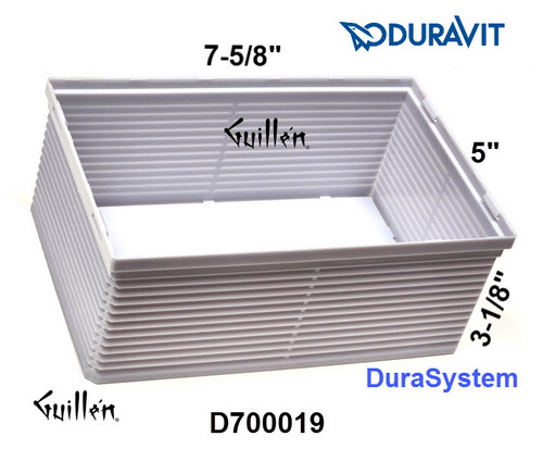 Duravit D700019; DuraSystem; Protection box for toilet in-wall tank and carrier; in Unfinish