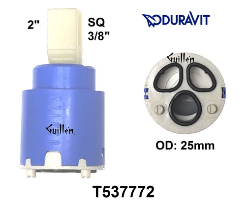 Duravit T537772; Basin D;__ 2in SQ; Single lever cartridge; in Unfinish
