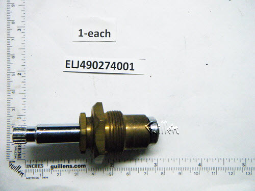 Eljer 490274001;;__ 2-11/16in 16pt; Hot cwc; Piston stem cartridge; in Chrome