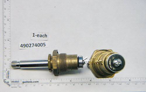Eljer 490274005;;__ 3-9/16in 16pt; Hot cwc; Piston stem cartridge; in Chrome
