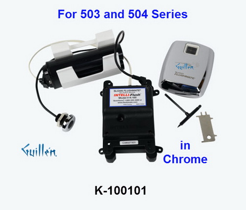 Flushmate K-100101;; Intelli-Flush Automatic Flushing System on wall surface mount sensor; in Chrome