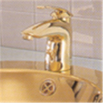 Franke FB-359;Triflow FB-300 Series; Single Handle Top Lever Low Style Bath Faucet; in Gold Tone