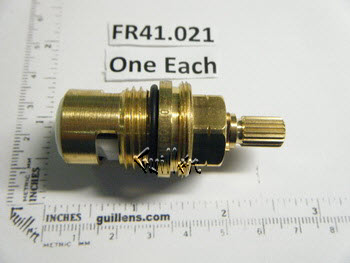 Franke 41.021; ; 1/4 Turn Hot Ceramic Cartridge 20pt broach for FF-500; in Unfinish   #675; 41.021; FR41.021