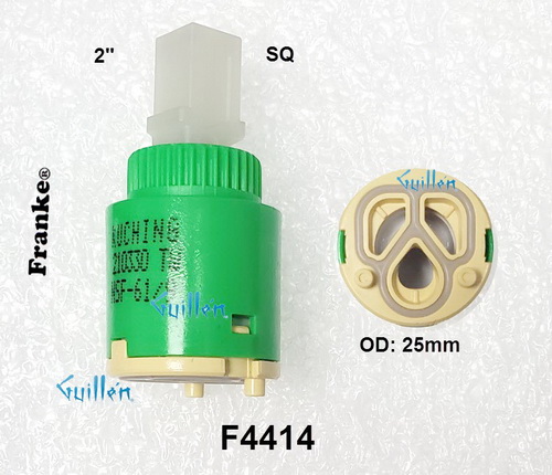 Franke F4414; ; __ 2in SQ; single lever cartridge for ffpd4450; in Unfinish