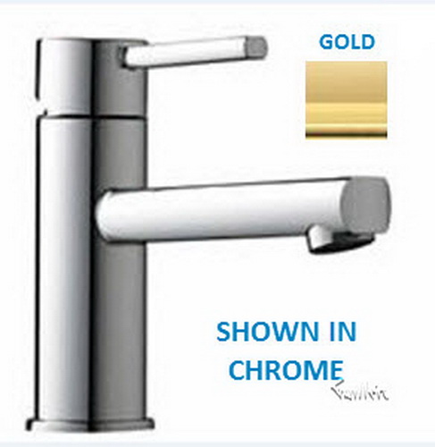 Franke FB-559; FB-500 Series; Single Handle Top Lever Low Style Bath Faucet; in Gold Tone