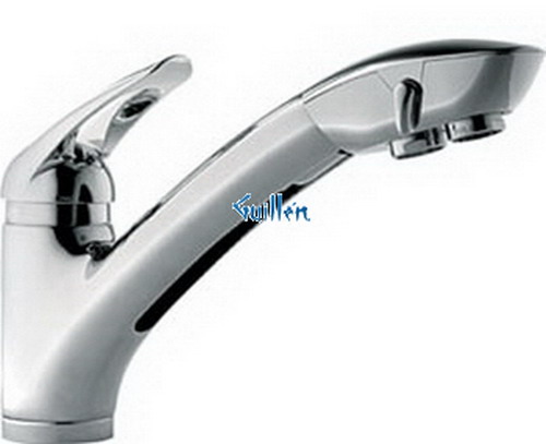 Franke FF-3000; FF-3000 Series; Pullout with Dual Aerators Single Handle Top Lever Low Style Kitchen Faucet; in Polished Chrome; Discontinued Product