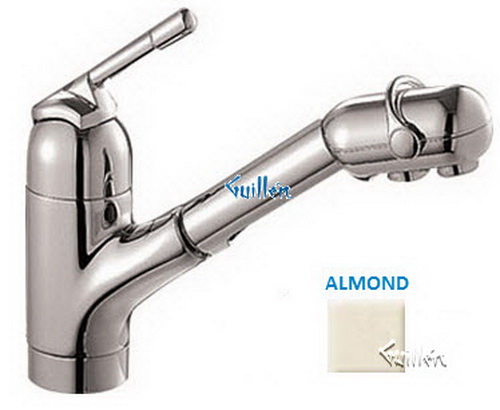 Franke FF-320; FF-300 Series; Pullout with Dual Aerators Single Handle Top Lever Low Style Kitchen Faucet; in Almond
