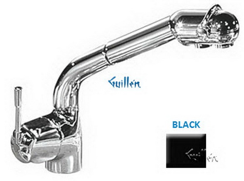 Franke FF-630; FF-600 Series; Pullout with Dual Aerators Single Handle Side Lever High Style Kitchen Faucet; in Black