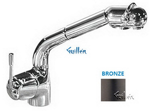 Franke FF-660; FF-600 Series; Pullout with Dual Aerators Single Handle Side Lever High Style Kitchen Faucet; in Bronze