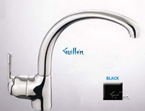 Franke FF-830; FF-800 Series; Single Handle Arc Spout Side Lever Kitchen Faucet; in Black
