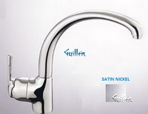 Franke FF-880; FF-800 Series; Single Handle Arc Spout Side Lever Kitchen Faucet; in Satin Nickel