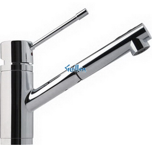 Franke FFPS1300; KN2 Straight FFPS1300 Series; Pullout with Spray Heat Single Handle Low Style Kitchen Faucet; in Polished Chome; Discontinued Product