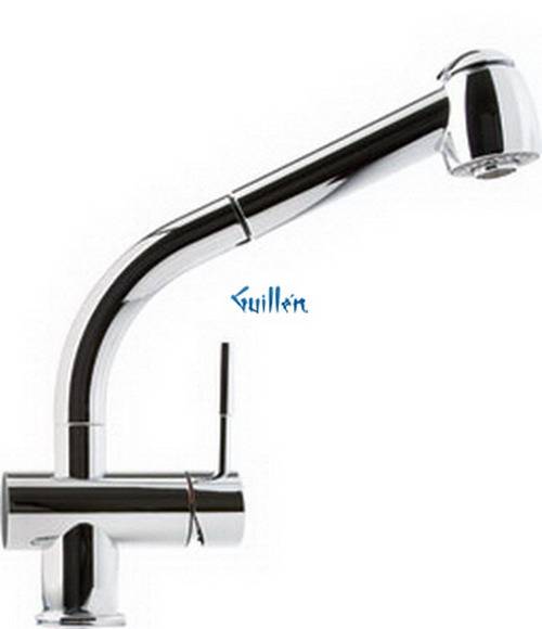 Franke FFPS700; FFPS700 Series; Pullout with Dual Spray Heat Single Handle Side Lever High Style Kitchen Faucet; in Polished Chome; Discontinued Product