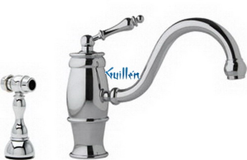 Franke FHF500; Farm House FHF500 Series; Single Handle with Side Spray High Style Kitchen Faucet; in Polished Chrome; Discontinued Product